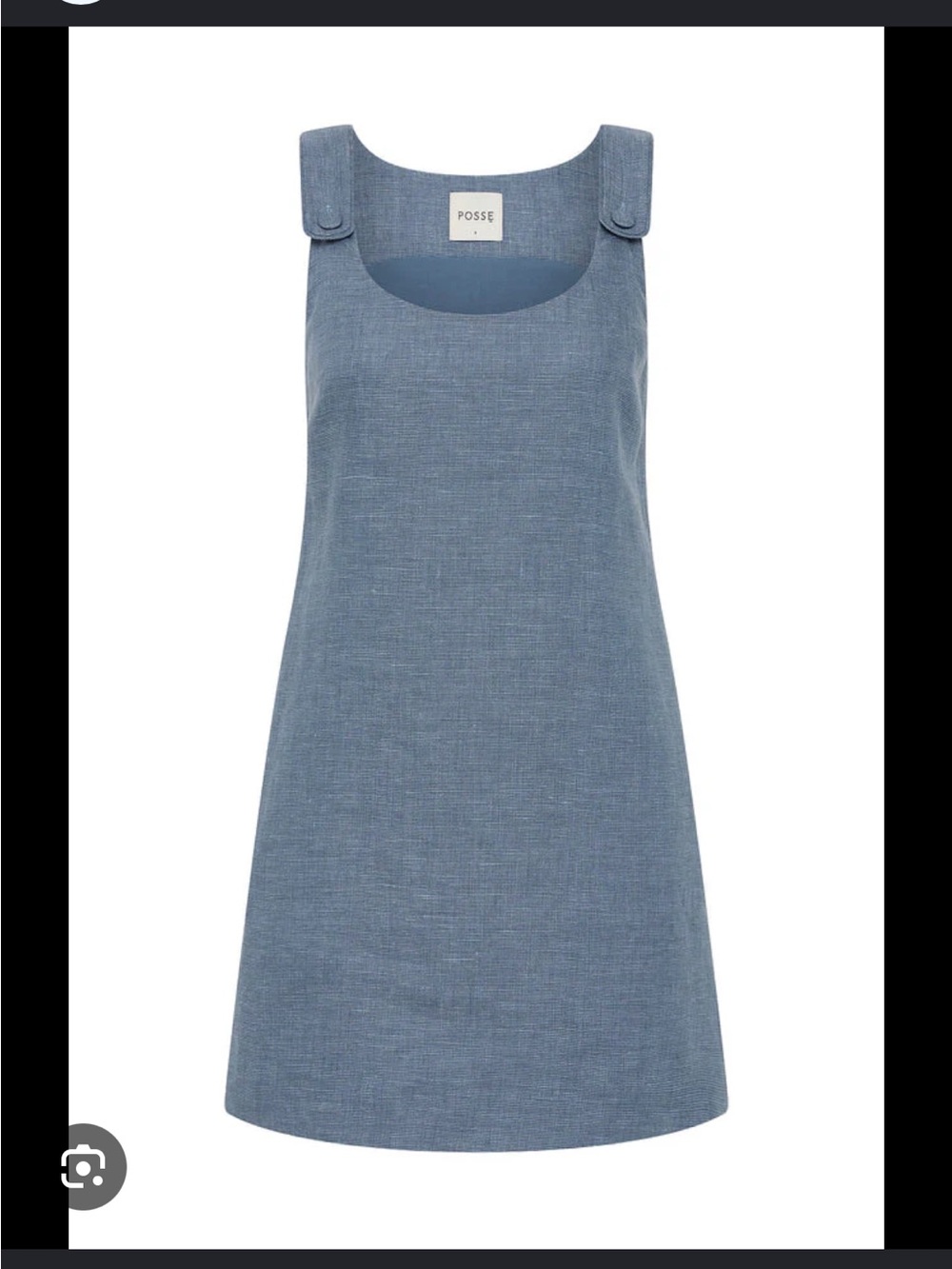 NWT Posse Thea Shift Dress in steel blue
